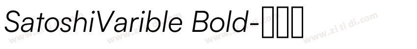 SatoshiVarible Bold字体转换